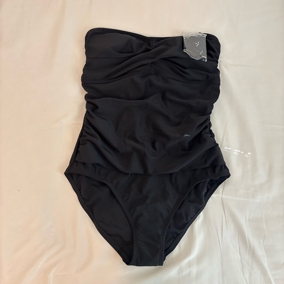 NWOT Kona Sol Black Strapless One-Piece Swimsuit – Size Medium - Picture 2 of 15